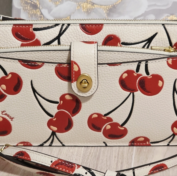 Coach Noa Pop Up Messenger Crossbody Bag With Cherry Print CA799 - Picture 15 of 16